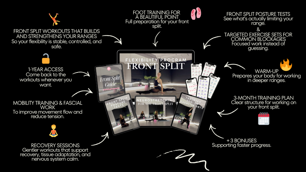 stretching flexibility front split