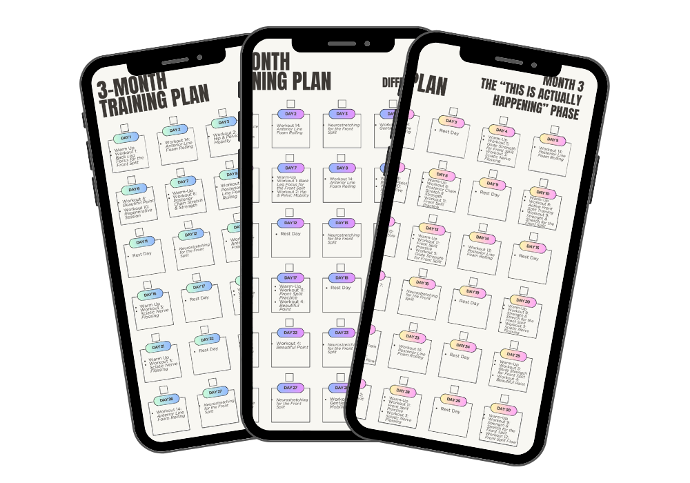 stretching for split