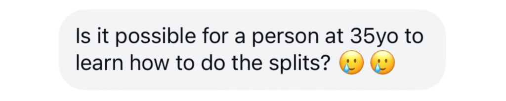 how to do a split as an adult